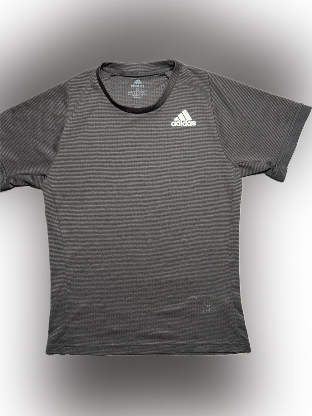 adidas Men’s Black Short-Sleeve Performance Tee with White Logo